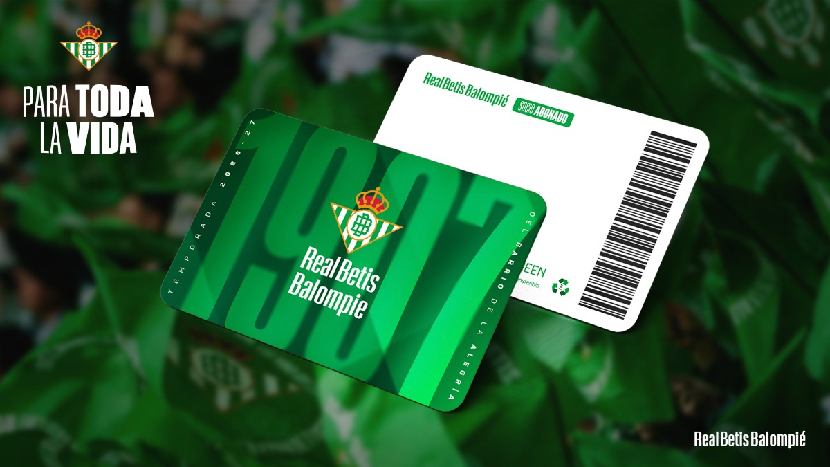 El Real Betis actualiza los servicios del abono para la temporada 2026/27